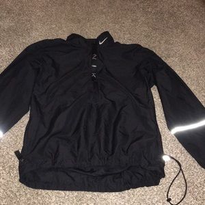 oversized black nike wind breaker!